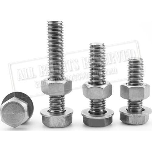 Nut bolt M4 titanium hex head bolt stitanium washer Ti steel Hex Nut titanium steel