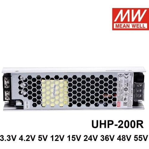 MEAN WELL UHP-200R Switching Power Supply For Led Display 3.3V 4.2V 5V 12V 15V 24V 36V 48V 200W PFC Redundancy Function