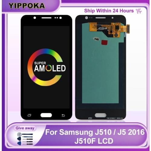 J510 Super AMOLED For Samsung Galaxy J5 2016 Display J510 J510FN J510M J510G LCD Touch Screen Digitizer Display Replacement Part