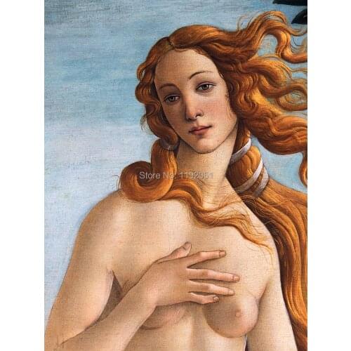 Venus scenery paintings canvas prints seascape Venus detailed from Sandro Botticelli The Birth of Venus, c.1485