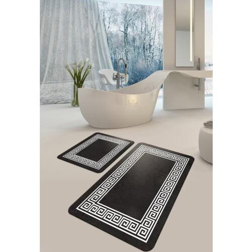 Bath mat Digital Printed Anti-Slip Leather Base Bathroom Toilet Seat Mat Set high quality and flashy