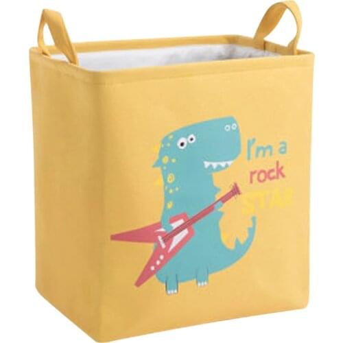 Multi-Use Organizer Waterproof Large Laundry Basket Collapsible cartoon Round Laundry Hamper Storage Bin Equipped with handles