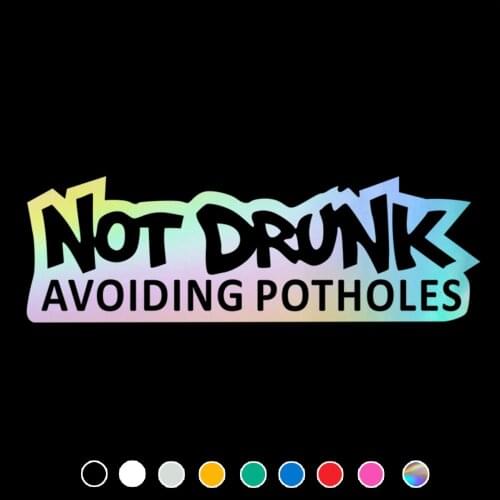 Not Drunk Car Sticker Safety Warning Decal For Cars Auto Motorcycle Bumper Window Door Body JAYJOE Vinyl Car Stickers
