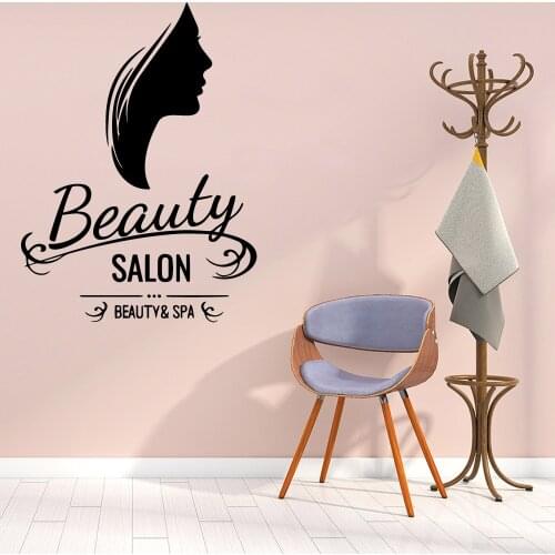 Beauty beauty salon Wall Sticker Removable Wall Stickers Diy Wallpaper For Living Room Kids Room Wall Art MURAL Drop Shipping