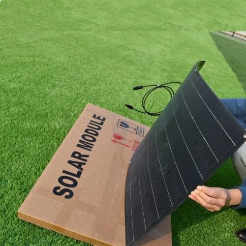 Portable ultra-light flexible solar panel, super waterproof and anti-corrosion, 100W, 18V 12V