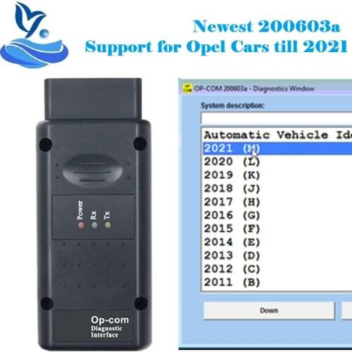 Application of professional 200603a 2021 OPCOM 1.95 PIC18F458 ftdi ft232rq chip in Opel automobile diagnostic scanner