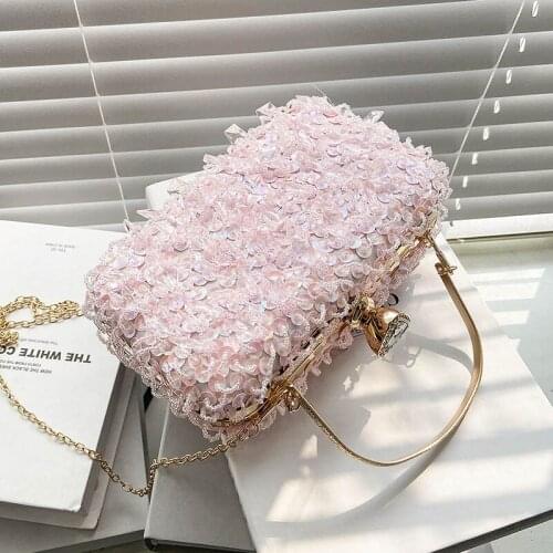 Luxury Brand Ladies Clutch 2021 Small Totes With Metal Handle Chain Shoulder Messenger Bag Female Handbag And Purses With Handle