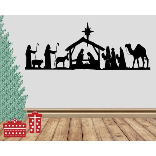 Merry Christmas Wall Art Decal Decoration Fashion Sticker Decor Living Room Bedroom Removable Decoration Decals Murals