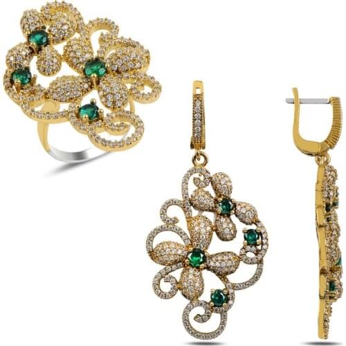 Silver 925 Sterling Zircon Cubic Zirconia Authentic Set