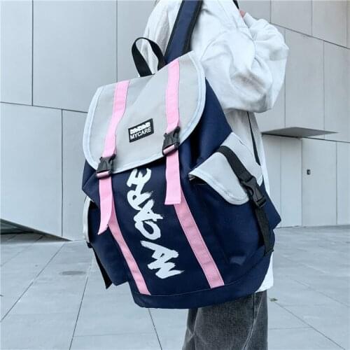 School Backpack Casual Simple Womens Korean Students Backpacks For Girls Large Capacity Wild Schoolbag New Travel Female Bags