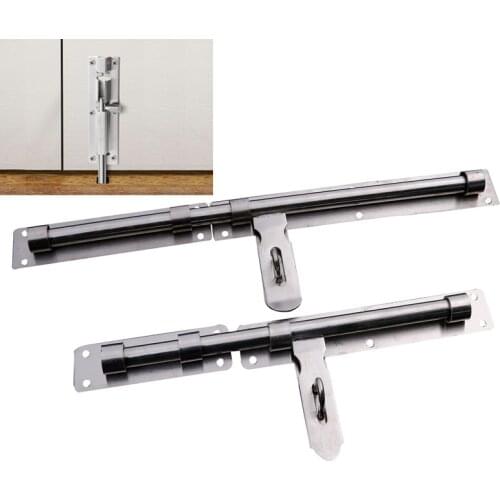 Stainless steel windows slide latch Hasp 8-20 inches door bolt with screw for Home Gate Bathroom Cabinet Safety lock hardware