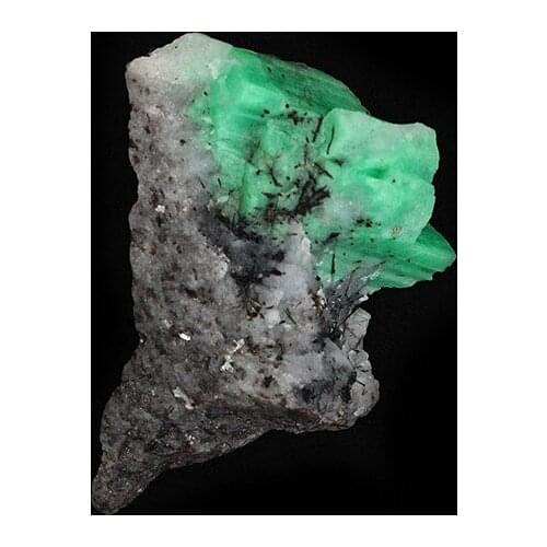 Ultra-fine mineral crystals emerald green natural rough stones mark collectibles ore samples without optimization 75