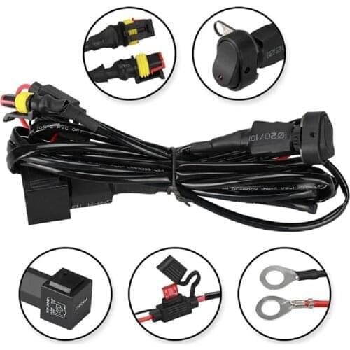Motorcycles LED Fog Light Wiring Harness Relay Wire For BMW R1200 GS /ADV F800GS Motorcycle Fog Led Light
