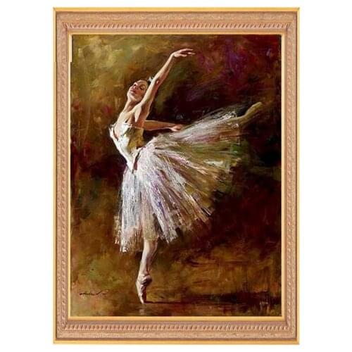 The Dancer, Ballet Girl Cross Stitch Kits Crafts 14CT Unprinted Embroidered Handmade Art Oil Painting Set Wall Home Decor