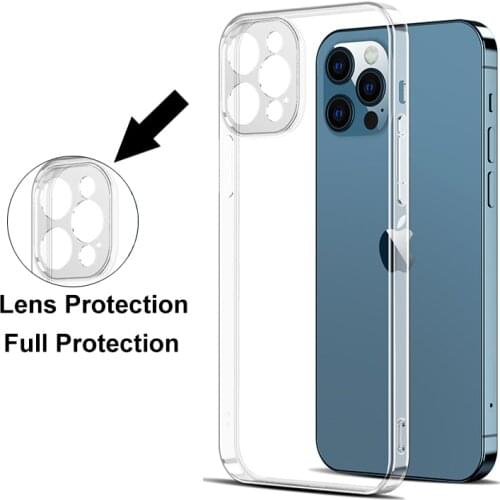 Ultra Thin Clear Case For iPhone 11 12 Pro Max XS Max XR X Soft TPU Silicone Phone Case For iPhone 6 6s 7 8 plus SE 2020 Cover