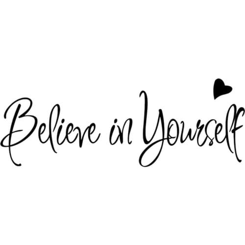 Inspirational Wall Decals Stickers,Believe in Yourself Positive Wall, Decor for Bedroom, Classroom, Office Gifts(1 PCS)