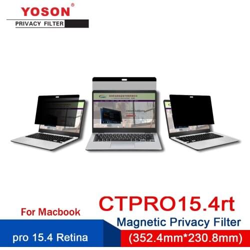YOSON Magnetic pro 15.4 Retina Computer Privacy Filter/Anti peeping film/anti peep film/ anti peep screen/peep protection film