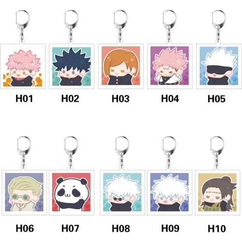 1Pcs Anime Jujutsu Kaisen Yuji Itadori Cosplay Acrylic Keychain Cartoon Keyrings Fans Jewelry Cute Star Keychain