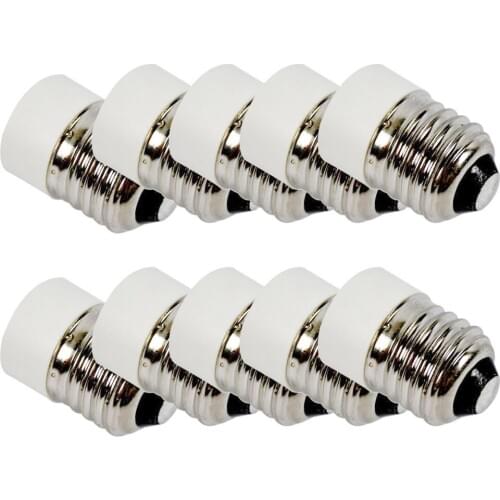 10 E27 Male Plug to E14 Female Socket Base LED Light Lamp Bulb Adapter Converter