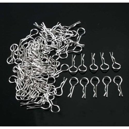100pcs / pack, Stainless Body Housing Clip Pin For HSP RC 1/10 Car Buggy Truck HSP Traxxas Vehicles, Housing Latch R buckle