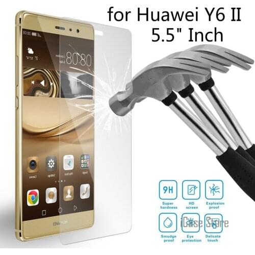 2.5D 0.26MM Tempered Glass Screen Protector For Huawei Y6II Y6 II 2 Y62 (5.5" Inch) Good Quality Explosion-proof Protective Film