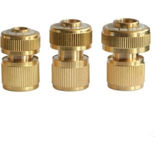 3/8"1/2"3/4"brass Flow Connector Water Connection Quick Joint Car Wash Water Gun Hose End Fittings Garden Hose