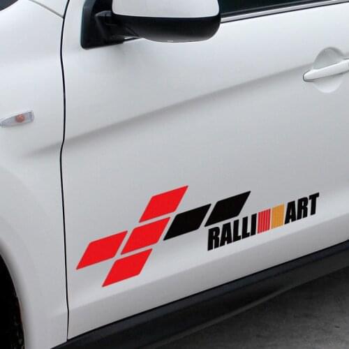 3 Pairs Customization RALLIART Door Stickers Decal Car-Styling For mitsubishi asx lancer outlander pajero galant car accessories