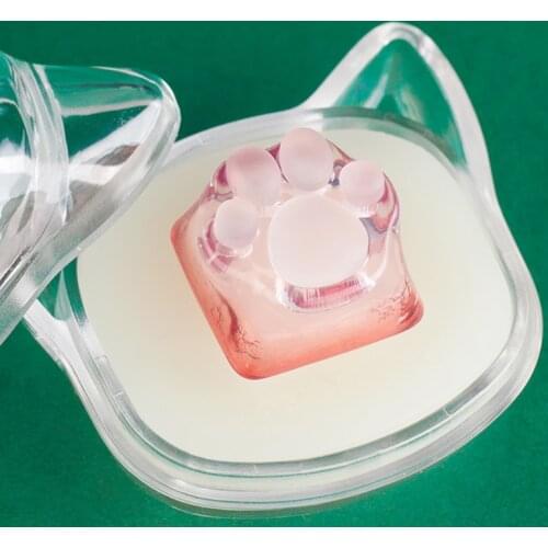 3D Resin -Cat Paws Pad Mechanical Keyboard KeyCaps for cherry MX Switches R66F
