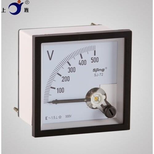 1PCS SJ-72 CP-72 SQ-72 CZ-72 AC 100V 150V 250V 300V 450V 500V 600V Class 1.5 72x72mm Range Analog Voltage Voltmeter Panel Meter