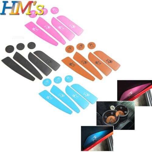 PU Leather Car Cup Coaster Mats Sticker for Mini Cooper R56 Car Door Groove Pad Mat for Mini R56 Hatchback Stickers Accessories