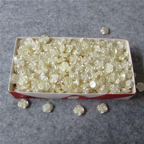 Ivory Rose flowers ABS Imitation Round Pearl beads 500g for Necklace and Bracelet Handmade DIY Accessories Making