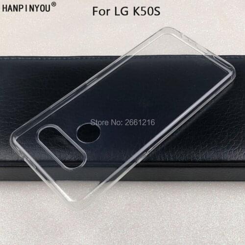 For LG K50S 6.5" Ultra Thin Soft TPU Silicon Gel Transparent Camera Protect Case Back Cover