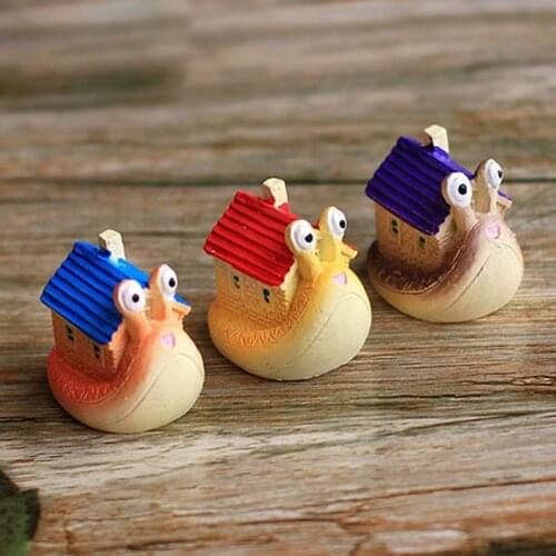 Snail House Miniature Fairy Garden Home Houses Decoration Mini Craft Micro Landscaping Decor DIY Accessories