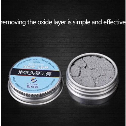 Lead-Free Electrical Soldering Iron Tip Refresher Solder Cream Clean Paste for Oxide Soldering Tip Head Resurrection Repair Tool