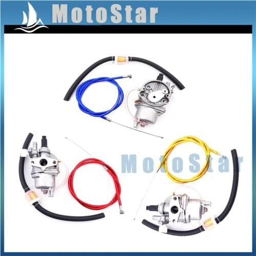 Gas Throttle Cable + Carb Carburetor + Fuel Line Hose Filter For 2 Stroke 47cc 49cc Engine Mini Dirt Pocket Bike Moto