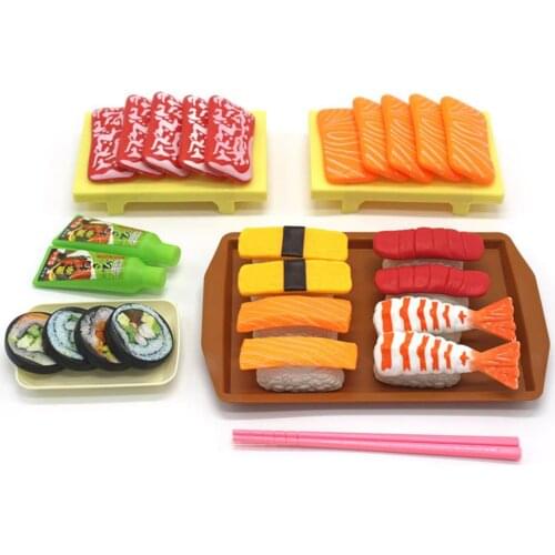 Simulation Sushi Food Cuisine Set Model Pretend Play Kitchen Education Kids Toy