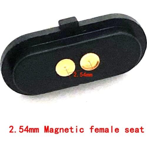 2pcs 5pcs Intelligent Spring-Loaded Magnetic Pogo Pin Connector 2 Pole Pitch 2.5 MM Through Hole Female DC Power Charge Probe