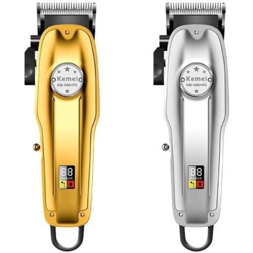 Kemei Barber Professional USB Hair Clipper Cutter Electric Cordless Hair Trimmer Hair Cutting Machine KM-1986PG metal Clipper