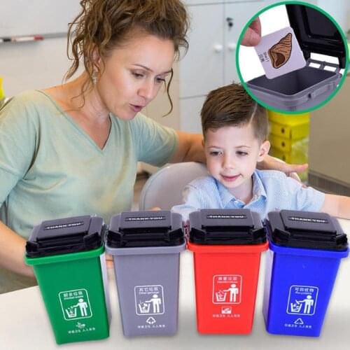 Garbage Classification Game Pretend Play Toys Montessori Sorting Poker Set Bright Colour Promoting Visual Development