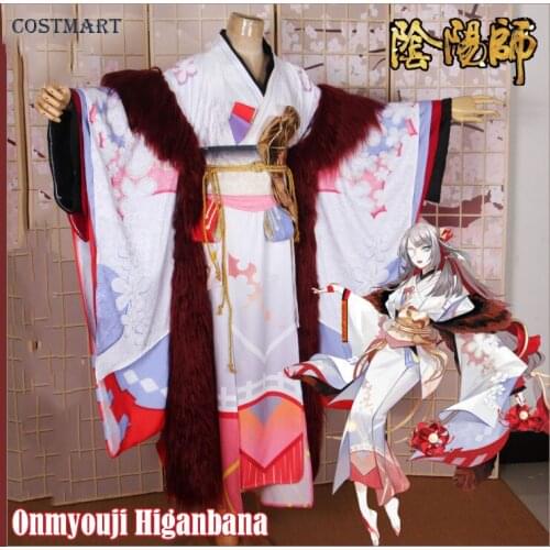 Game Onmyoj SSR Shikigami Higanbana Cosplay Costume SSR Shikigami Kimono Halloween Suit For Women Men Outfit New