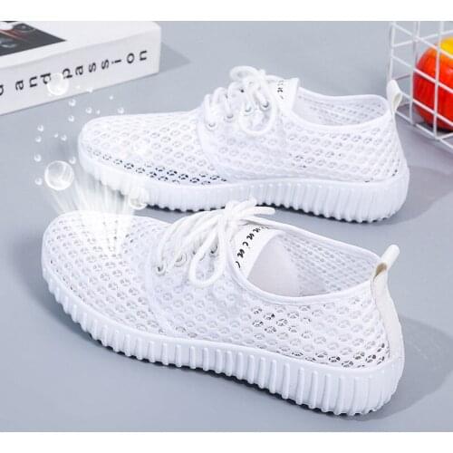 Summer Flat Hollow Women Flats Sports Leisure Breathable Old Beijing Comfortable Sneakers for Women All-match