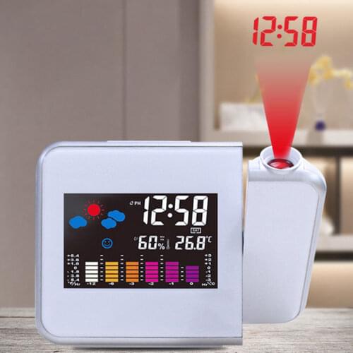 Multi Function Digital Alarm Clocks Desktop Clock Display Weather Calendar Time Color Screen Projection Clock Time Watch