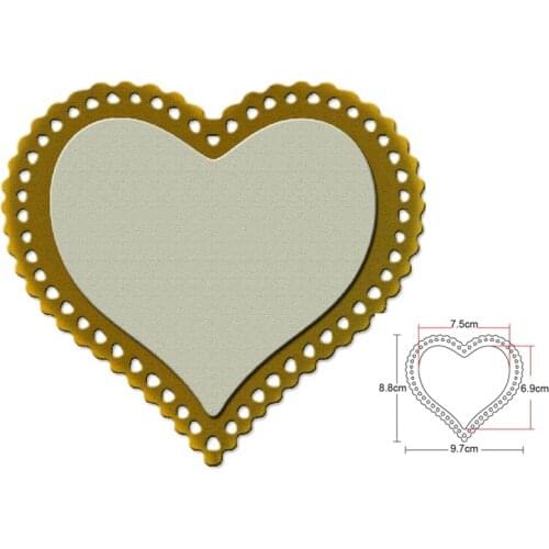 Layer heart frame Metal Cutting Die Stencil for DIY Embossing Paper Photo Album Gift Cards Making Scrapbooking Craft Mould Dies