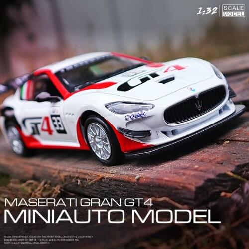 1:32 Maserati MC GT4 Racing Car Alloy Car Model Diecasts & Toy Vehicles Car Model Simulation Toy Car Collectible Kids Toy Gift