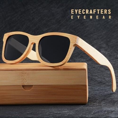Womens Brand Designer Wooden Sunglasses Polarized Mens Retro Vintage Mirrored Sunglasses 100% Natural Bamboo Wood Sunglasses