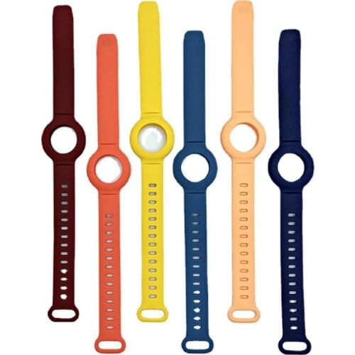 Soft Silicone Watch Bands Case For Apple AirTags Strap Anti-Scratch Protective Cover Accessories for Air Tag Tracker Cases