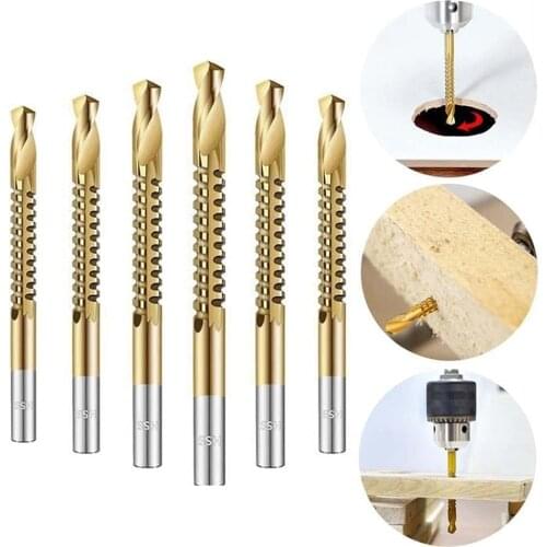 6Pcs 3/4/5/6/8mm Cobalt Drill Bit Set Spiral Screw Metric Composite Tap Drill Bit Tap Twist Wood Metal Special Tool Dropshipping