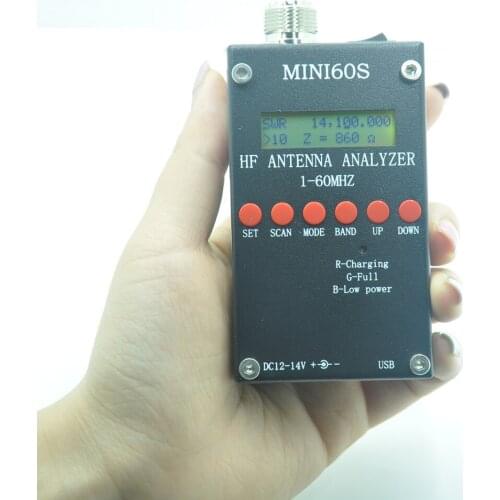 Bluetooth New Version Mini60s Update for Mini60 Automated Antenna SWR Analyzer Meter 1-60 Mhz For Two Way Radio/Walkie Talkie
