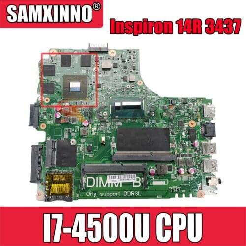 Original Laptop motherboard For DELL Inspiron 14R 3437 5437 I7-4500U Mainboard 12307-2 CN-01C6NT 01C6NT N14P-GT-A2