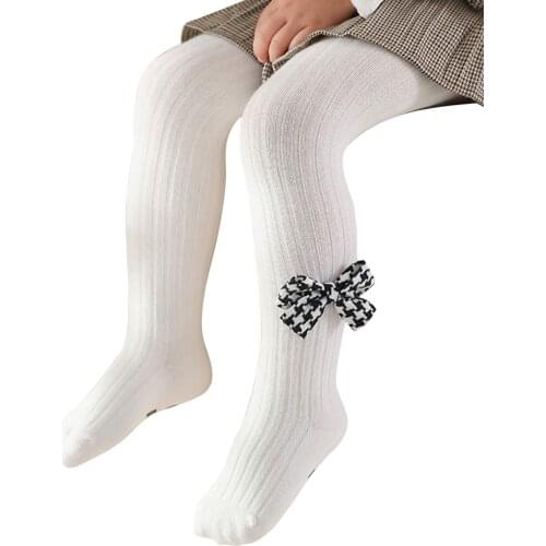 0-4 Years Spring Baby Tights For Girls Cute Childrens Tights Toddler Stockings With Bow Child Pantyhose Fashion New Pants